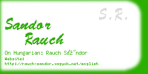 sandor rauch business card